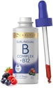 Carlyle 亚语维生素B 复合体 配有 B12 → 2 Fl Oz → Berry Flavor → Vegetarian, Non-GMO, 和 Gluten 免费补充