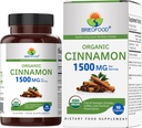 Brieofood 有机肉桂1500mg,45种服务,蔬菜,Gluten Free,90种蔬菜片