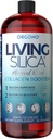 Orgono Living Silica Collagen 助推器 | Vegan 矿物基 Silica 补编 |支持健康Collagen 和 ELSTIN 生产,用于联合和Bone 支持,光滑皮肤,强发和钉子 | 33.8 Fl Oz