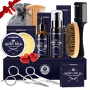 Lionmane Beard Care 圣诞礼物包 男子礼物包 胡子胡子Groming Kit-Beard Balm 胡子洗涤器 胡子油 刷子 剪刀 生日纪念 丈夫/男友/爸爸/他