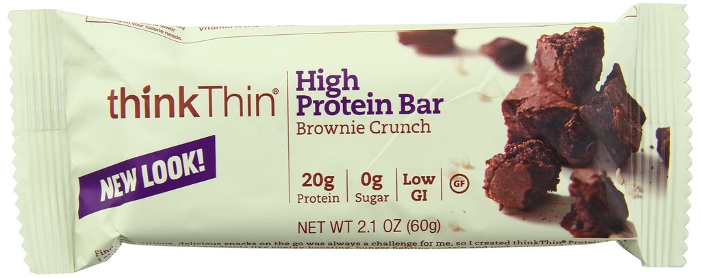 ThinkThin 高蛋白酒吧 Brownie Crunch 60克 Bars 10个伯爵