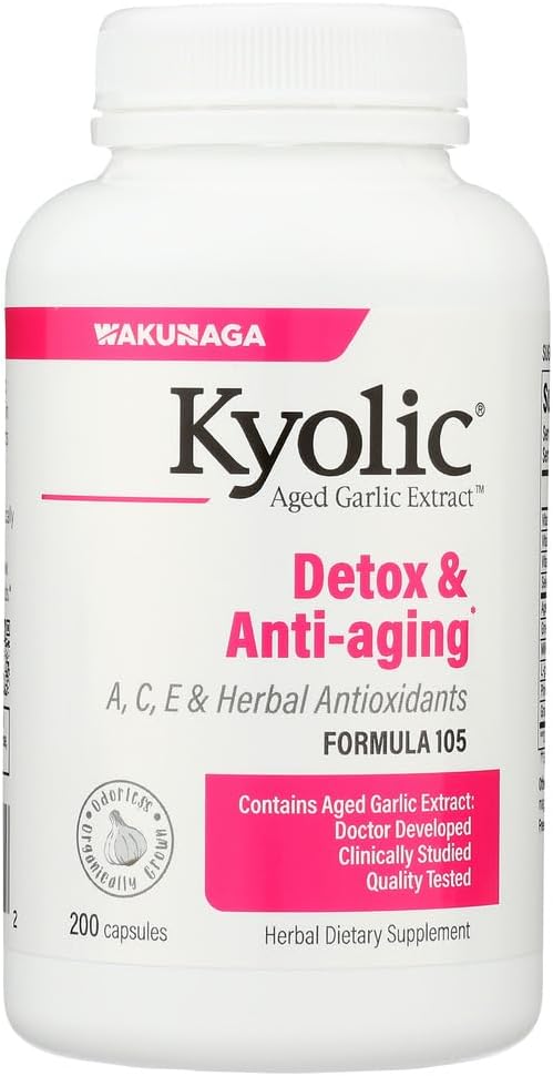 Kyolic Garlic Formula 105 解毒和抗衰老(200卡普尔)