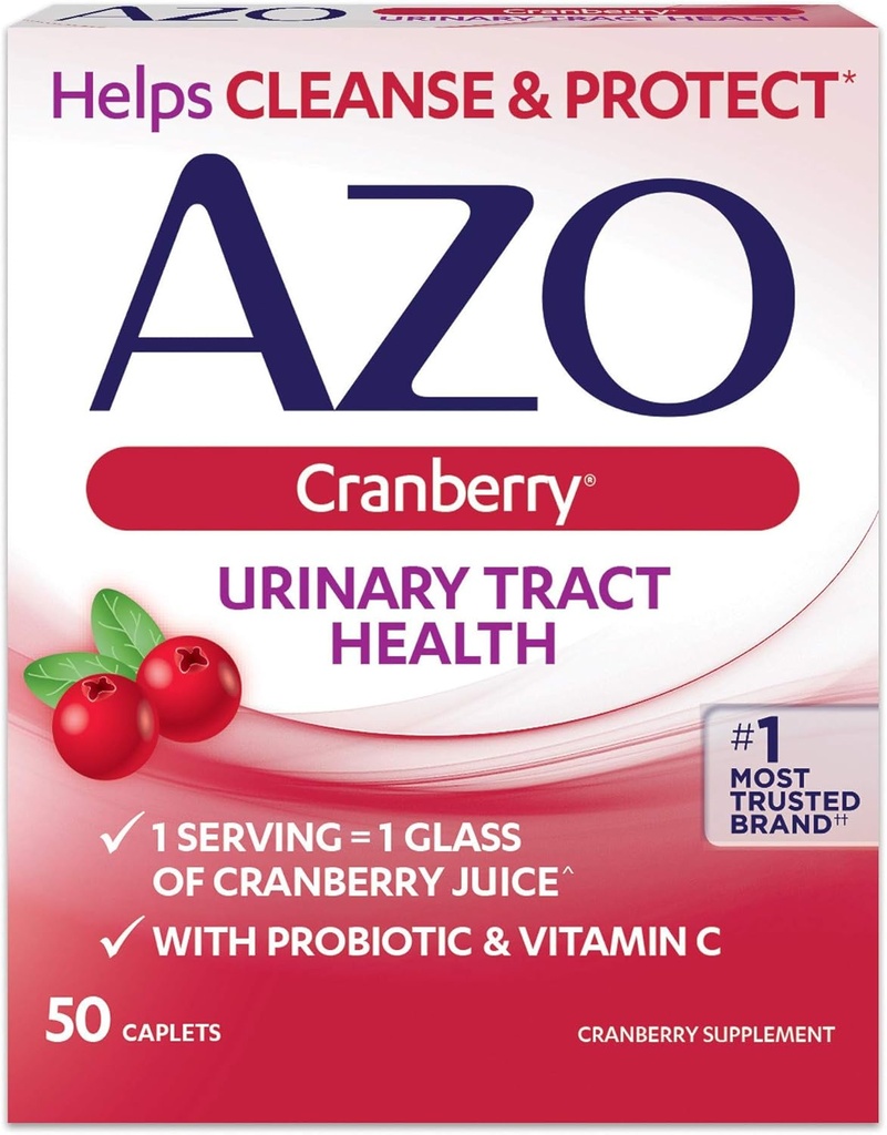 AZO Cranberry Urinary Tract 健康饮食补充卡片-50 Ct.,包装6