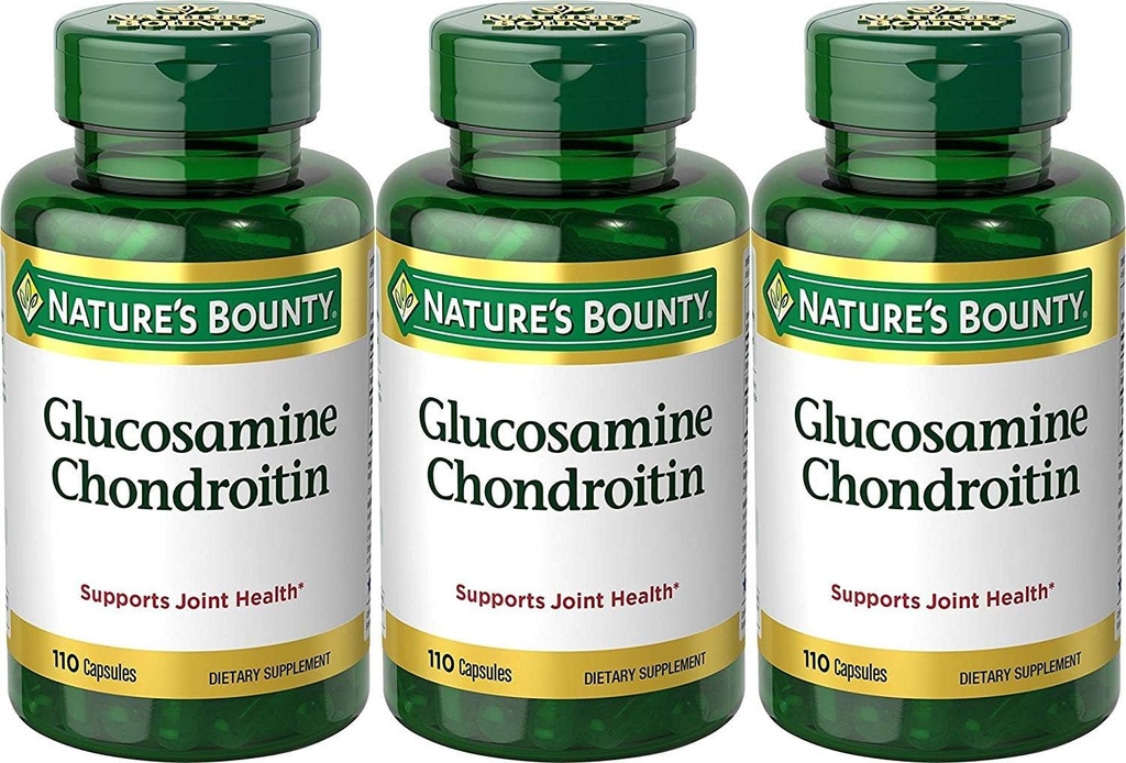 (原始内容存档于2019-09-21). Nature's Bounty Glucosamine Chondroitin Complex, 110 Counter (Pack of 3).
