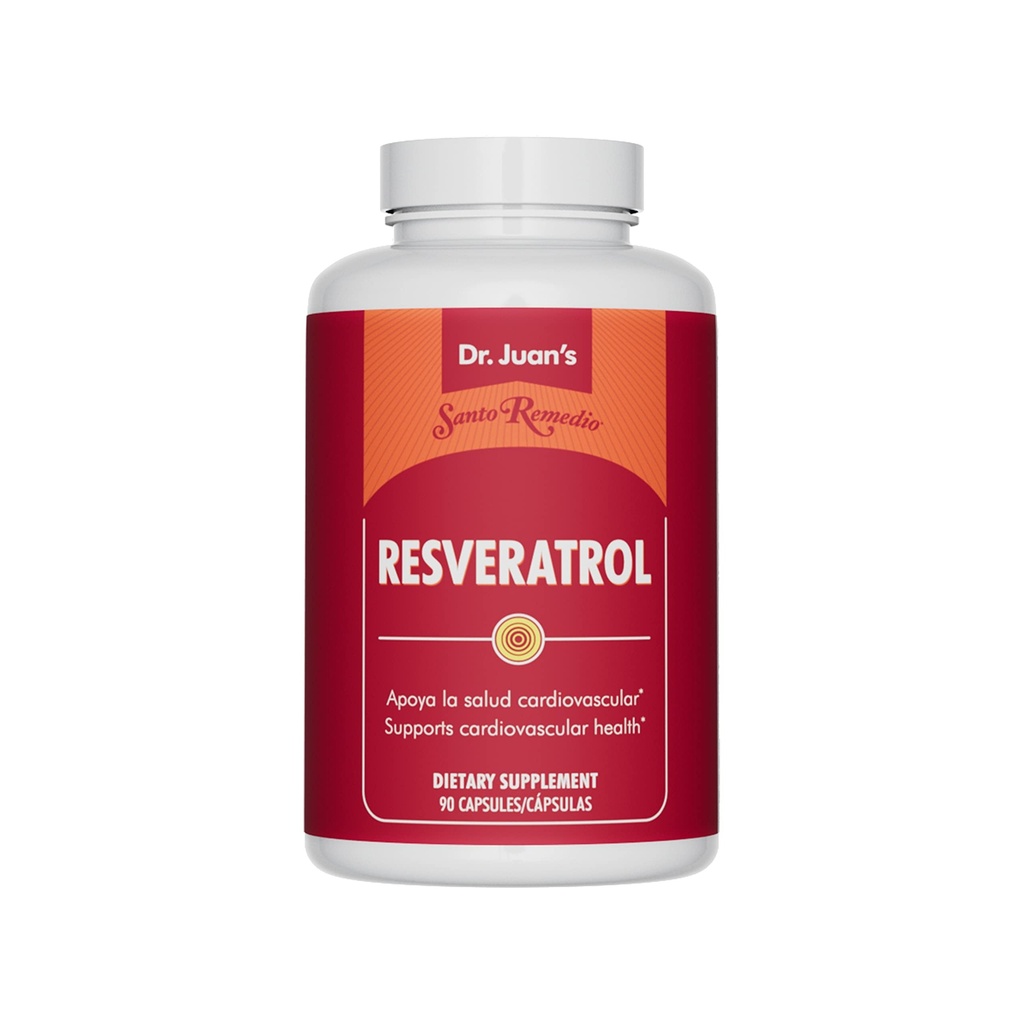 Santo Remedio Resveratrol、支持心血管健康*、饮食补充、蔬菜、无人工颜色、无人工火焰、200毫克、90卡普尔