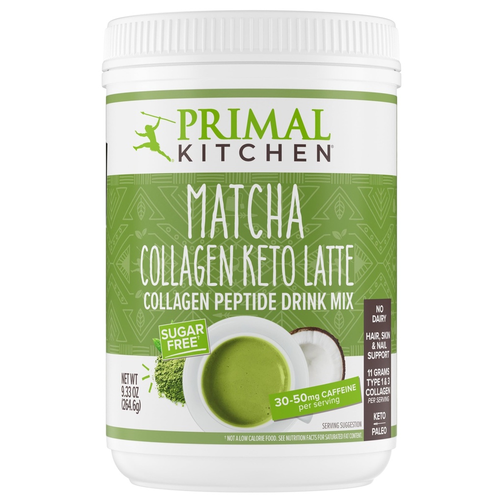 (原始内容存档于2018-09-26) (英语). Primal Kitchen Matcha Collagen Keto Latte Powder, 无糖Collagen Peptides, 9.33 Ounces.