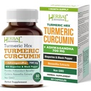 Turmeric Supplement Hrx- Imune Supplement,代谢促进器 联合支持补编,配有 Turmeric Curcumin, Boswellia, Curcuma & Black Pepper 提取器 - 60 Capsules