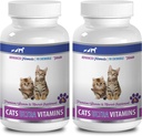 猫的维生素 老年猫的维生素 - 猫的超维生素 - 健康矿物与维生素配方 -  Che菜 - 猫的钙 - 2瓶(180 处理)