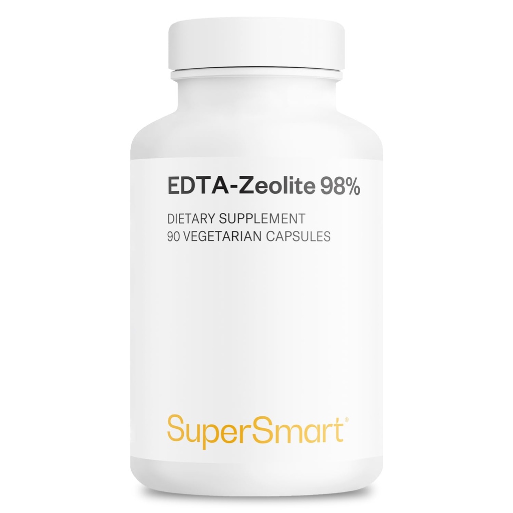Supersmart - EDTA Zeolite 98% (先进公式) - 配有 Milk Thetle & Parsley - 高概率补编 QQ 在美国制造 QQ 非GMO & Gluten Free - 90 蔬菜卡普尔