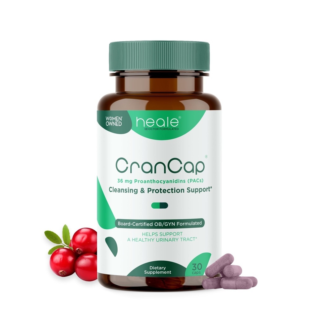 Cranberry Pills - Urinary Tract Health Cranberry 补充剂 - 36 mg of Potent PACs - 非 GMO, Vegan, Gluten Free - 由Heale 著 - 30 Capsules