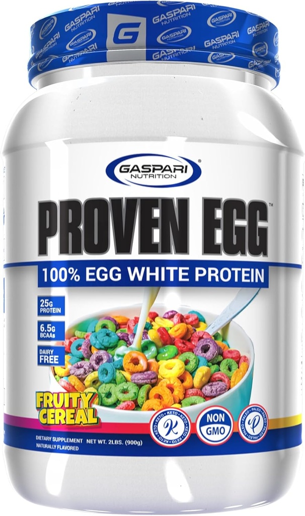 Gaspari 营养蛋白、水果谷、100%蛋白蛋白、25克蛋白、Keto Friendly、奶油和乳糖无味、大豆无味(2磅、水果谷)