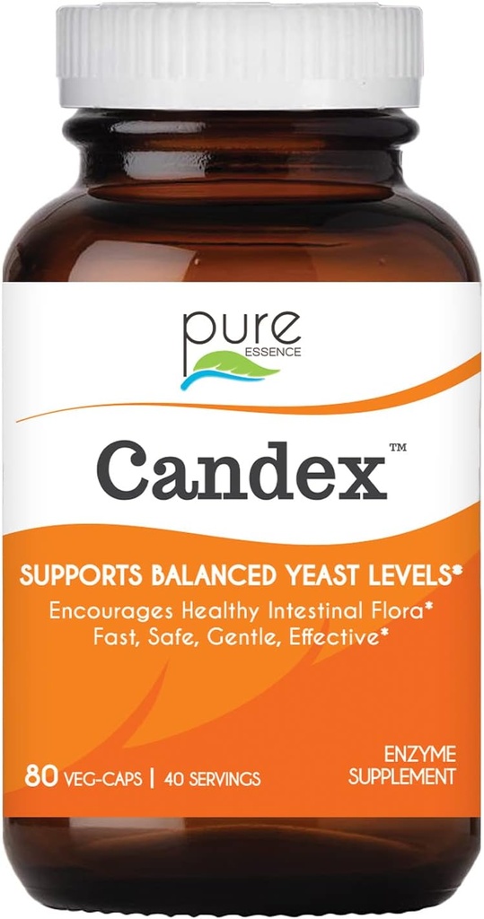 纯Essence Candex 补充剂 -- -- 含有消化酶的Yeast Over growth 补充剂,Yeast Infection Probiotic 治疗男女患者 -- -- 80 Capsules