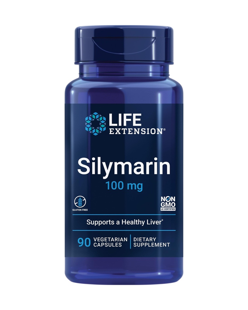 Silymarin – Milk Thetle Extract – 支持肝脏健康 – Gluten-Free,非GMO,蔬菜 – 90 Capsules