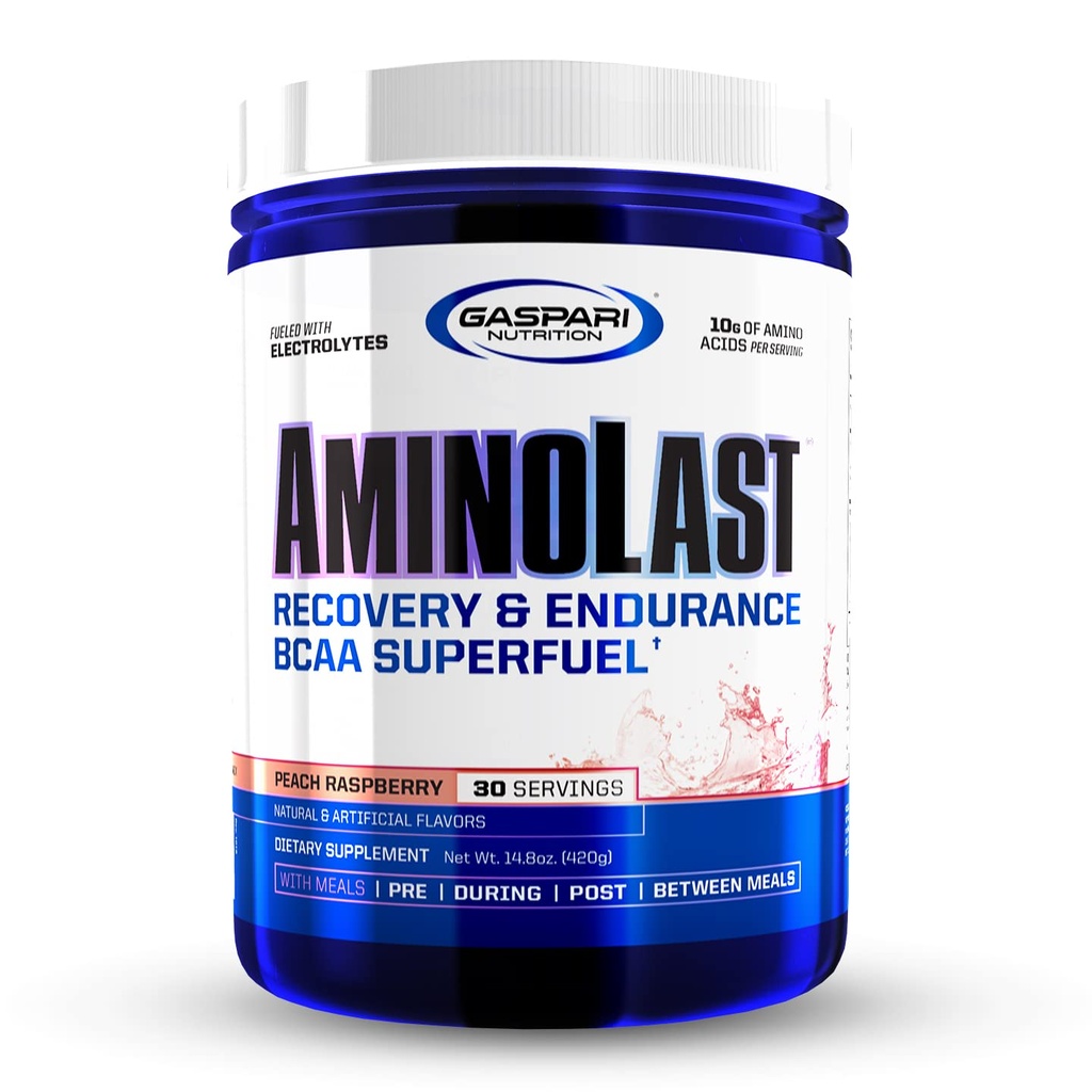 加斯帕里营养:氨基Last,肌肉恢复和耐力BCAA燃料,增强恢复和补充电解质,30种服务(桃莓)