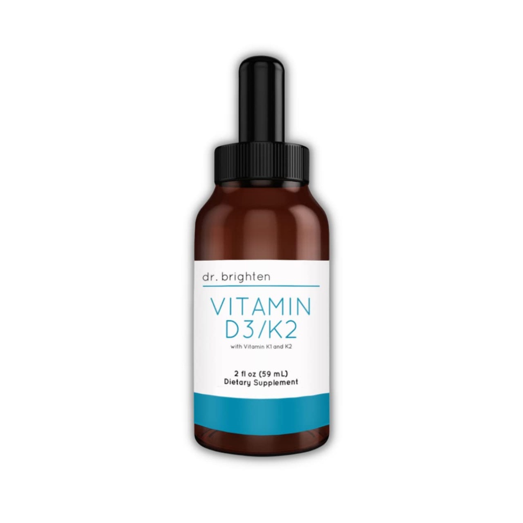 Brighten Vitamin D3/K2博士——高度集中的液体 D3 K2 滴水量——强劲的免疫系统和骨质健康饮食补充,2 Fl Oz