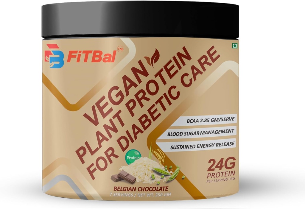 比利时巧克力 Vegan 植物蛋白质,用于糖尿病护理 250克(7种),为每只蛋白质服务的数量-33G 24G,Glutamine - 3.32 Gm