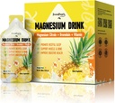GREENPEOPLE 7-in-1 甘氨酸镁液体,甘氨酸镁补充剂 饮用280mg 镁,锌,布罗梅兰,维生素C D3 B6,肌肉和对孩子和成年人的睡眠支持,1 f.Oz (10Pcs)