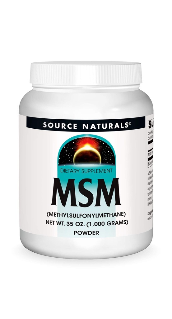 资料来源:Naturals MSM(甲基乙磺酰甲烷) Net WT. 35 Ounce (1,000格拉姆) - 粉末