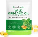 Oregano Softgels的石油,120 Oregano伯爵石油补充卡普尔,2 in 1 6000mg Oregano的石油与黑种子石油200mg, Oregano有机石油提取,Non-GMO, Gluten Free