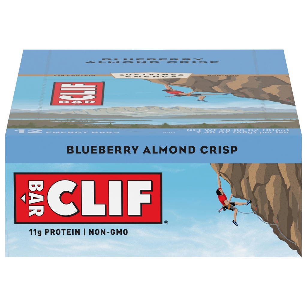 CLIF BARS - 能量棒 - 蓝莓 Crisp - (2.4 Ounce蛋白棒,12个伯爵)