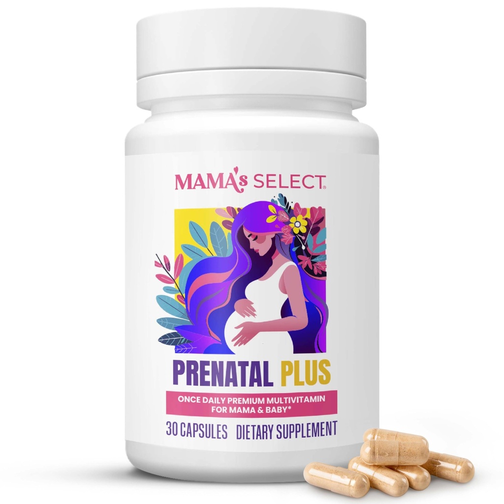 母亲的产前维生素选择 — Alergen- Free, MTHFR 友好, 甲基化的Folate & B 维生素, 简单到Digest, 支持胎儿发育, Once Daily, Vegan, no Biotin