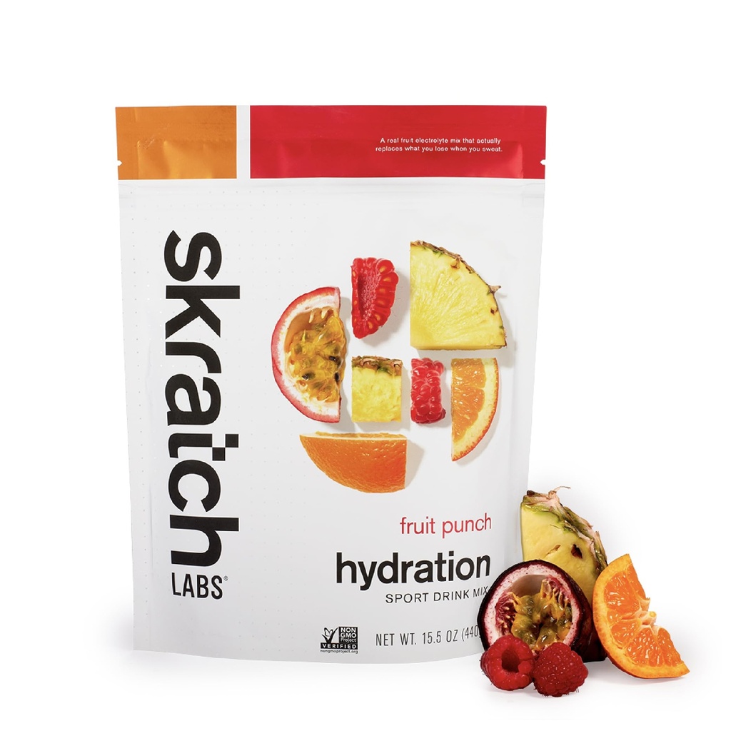Skratch Labs 液化粉 | 运动饮料 混合 | 电解粉 锻炼 耐力 和性能 | 水果 | 20 服务 | 非GMO, Vegan, Kosher