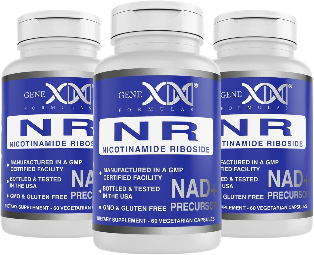 Genex 公式 NR Nicotinamide Riboside 300mg(3 Pack) NAD+ 健康衰老前体 - GMP - 认证、非GMO、无葡萄糖、蔬菜
