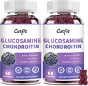 Catfit Glucosamine Chondroitin Gummys,与MSM和长老莓的超强联合健康支持补充,成人男女抗氧化剂免疫支持补充(2包)