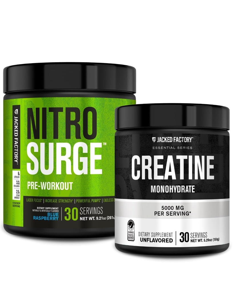 Jacked Factory NITROSURGE 工作前补充剂(蓝莓)
