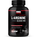 强制因子 L-Arginine Nitric Oxide 与生物Perine 互补,帮助构建肌肉和支持更强的血液流动、循环、营养品交付和泵, L-Arginine 3000mg, 3g, 150 Capsules