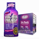 维生素能源聚焦+超强能量射击Berry 24 Pack,260mg天然咖啡因,B-维生素,CoQ10,氨基酸,聚焦,生产力和清晰度,零糖,无糖,1.93 fl oz