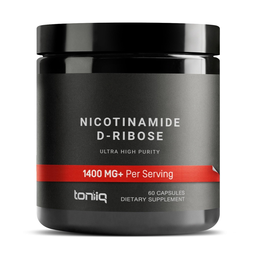 超高概率 1400mg NAD 补充 - Nicotinamide Riboside 补充 - NAD+ Nicotinamide B3 与 D-Ribose, Niacin 混合 - 与 RiaGev - 第3党测试(60 Counter (Pack of 1)).