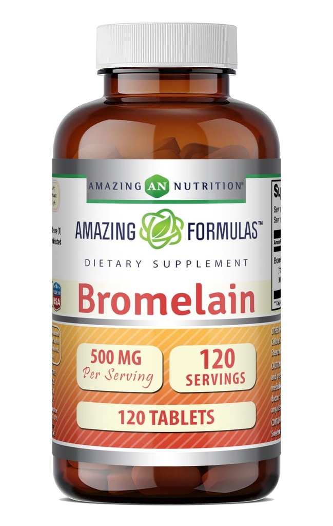 惊人的公式 Bromelain 500 Mg (300 GDU) QQ 平板电脑 Supplements QQ Non-GMO QQ Gluten-free QQ 在美国制造 (1 Pack QQ 120 Counter)