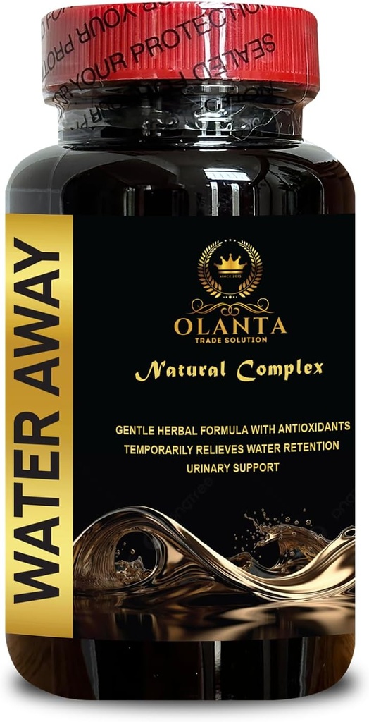 Water Away Supplement - Water Retention, Natural Diuretic Water Pills, Urinary Health, Water Cutting Pills, Water Flush Debloating - 1 Bottle 60 Capsules