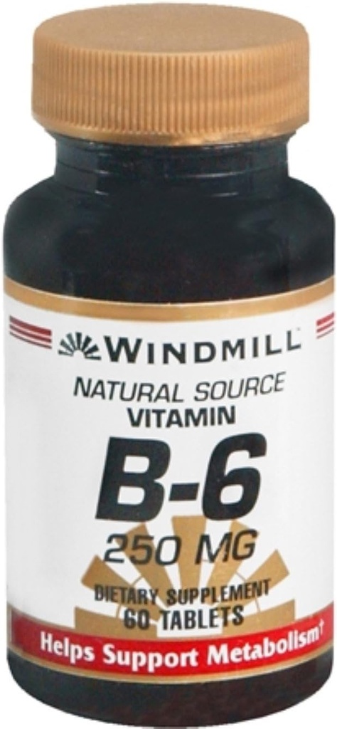 风车维生素B-6 250 mg 片剂 60 片剂(包装2)