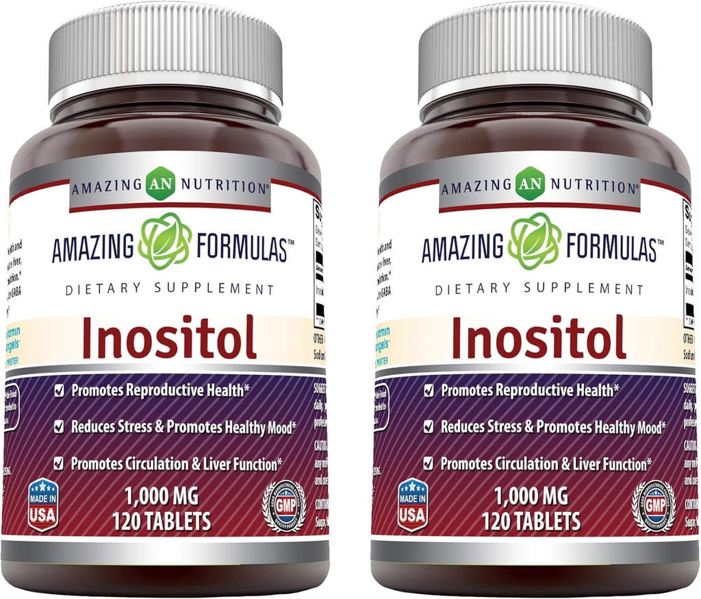 惊人的公式 Inositol 1000mg 补充 QQ 平板电脑 Non-GMO QQ Gluten - Free QQ 在美国制造(2 Pack, 120 Counter)