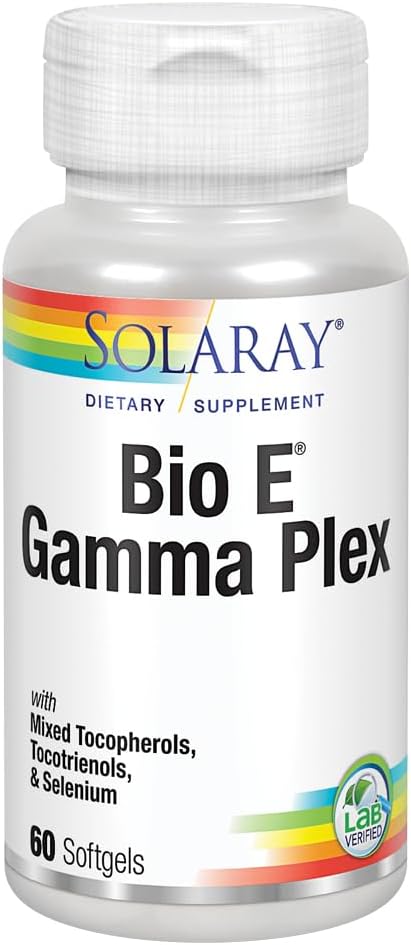 SOLARAY Bio E Gamma Plex → 维生素E 与天然托可菲醇混合用于健康抗氧化剂支持 → 60 Softgels, 30 Serv