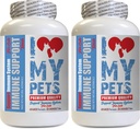 我喜欢我的PETS LLC猫皮补充剂 - CAT Immune支持剂 - 助推剂 - 健康补充剂 - 猫肝治疗剂 - 120 Treats (2瓶)
