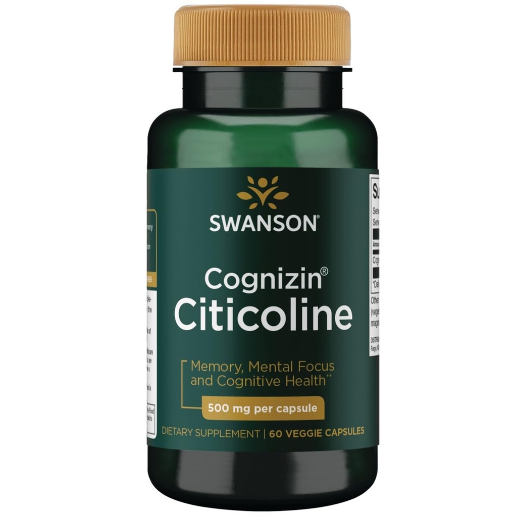 Swanson Ultra Cognizin Citicoline 1000毫克 60伏特卡普尔