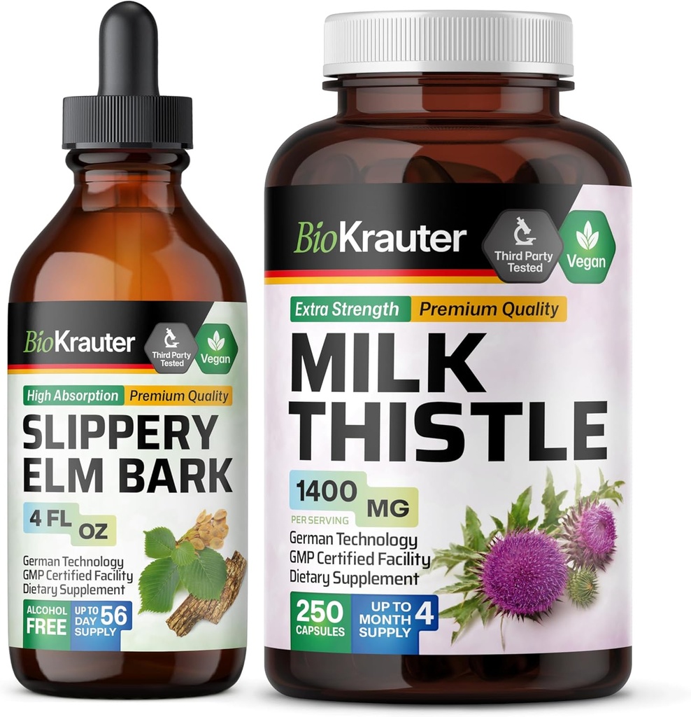 BIO KRAUTER 滑石精灵叮当 4 Fl. Oz. & 牛奶 Thistle 250 Capsules