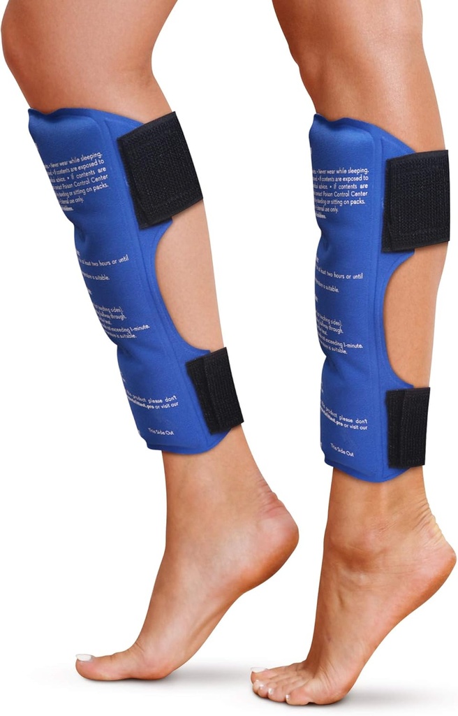 Shin Splint Ice Packs, HSA 和 FSA 符合资格的可重复使用的热冷疗法包装 |腿或Calf 疼痛缓解 |高级软胶技术 | 自由与微瓦可 | 运行伤害与恢复