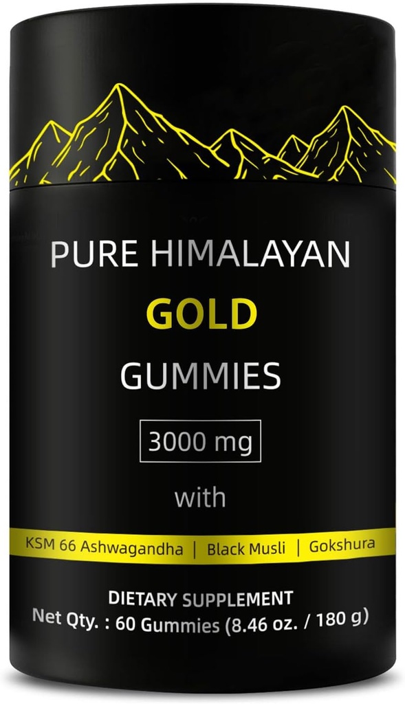 Ashwagandha的Himalayan纯金胶囊、Gokshura Fulvic酸85 男子微营养素、妇女无添加糖