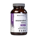 蓝胸网 营养 美丽盟友 Resveratrol 500mg, 保护皮肤完整性*, 非GMO, Vegan, Gluten - Free, Soy - Free, Dairy - Free, 30 Vegetable Capsules, 30 services
