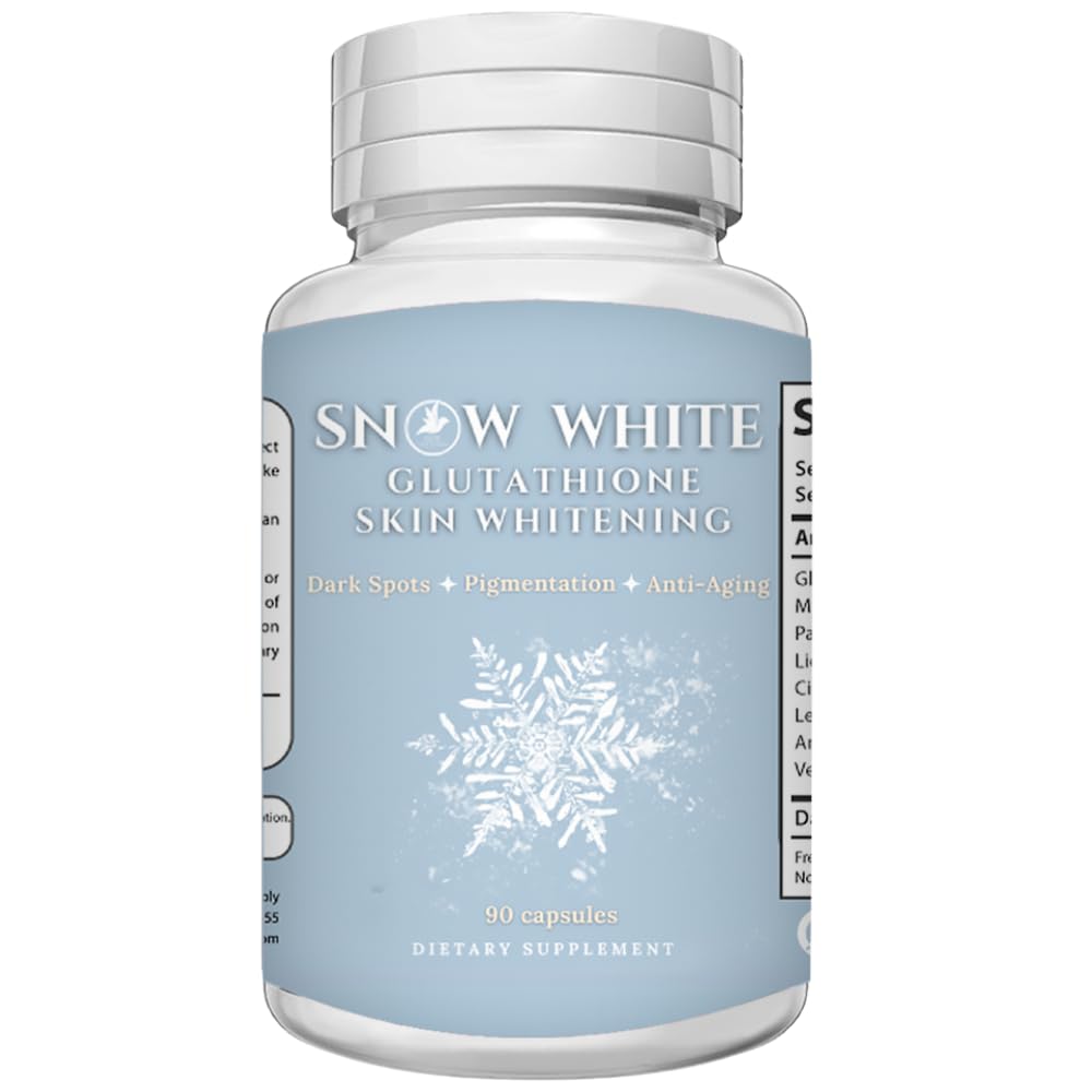 Glutathione Whitening药丸 - Recover your Youth, Get Rid of Dark Spots, Acne Scars & Hyperpigmentation - 天然皮肤白宁药丸 - Non-GMO - 90 皮肤光化药丸