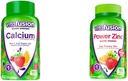 支持骨骼的维他命钙 Gummy Vitamins for Bone Support, 100 Count & Power Zinc Gummy Vitamins for Immune Support, 90 Count
