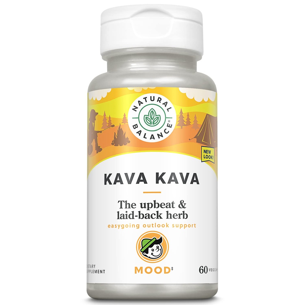自然平衡 Kava Kava Root – 自然补充帮助支持放松和减轻压力 – 60 Veggie Capsules