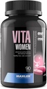 Maxler Vita Women Premium Pultium for Women - 女性补充剂 - 毛皮和直肠维生素 A B C D E K, Omega-3, Biotin, 抗氧化剂,酶 - 90片