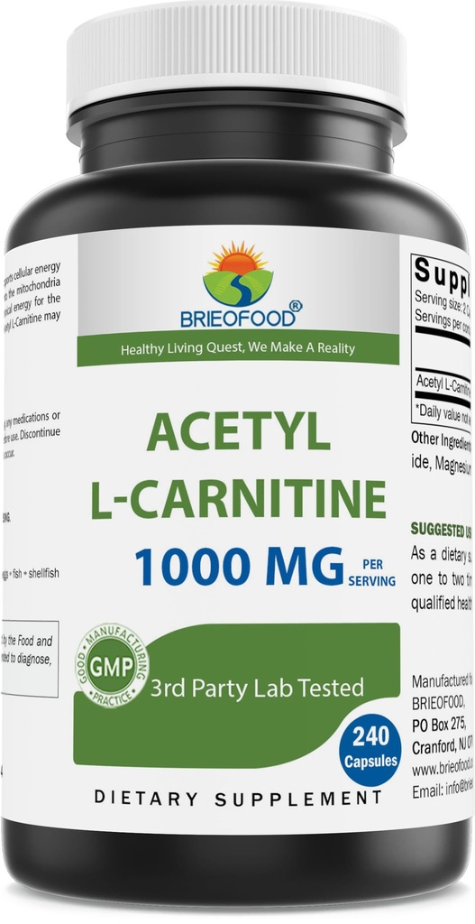 Brieofood Acetyl L-Carnitine 1000 mg Pervice - 240 capsules. 中国植物物种信息数据库. (原始内容存档于2018-09-21). Gluten-Free, Non-GMO.