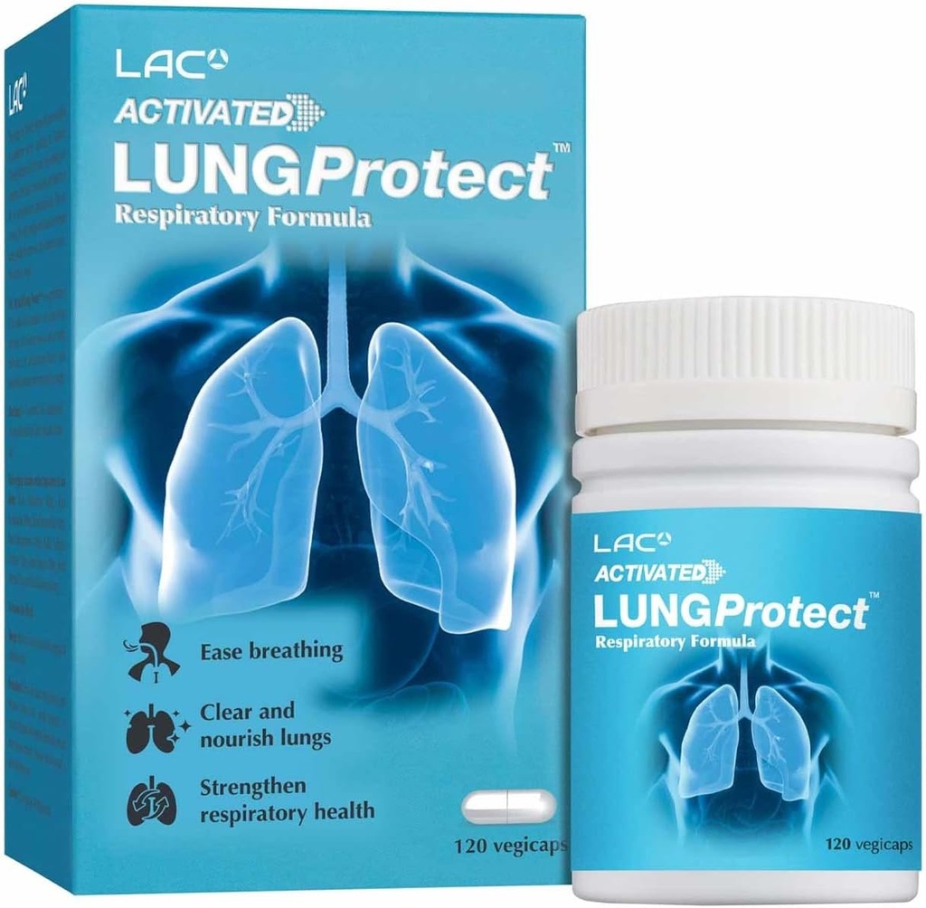 LAC 激活的肺保护 QQ TCM 草药 传统中药草补充 QX 保护肺,改善和维护呼吸卫生(120 vegicaps)