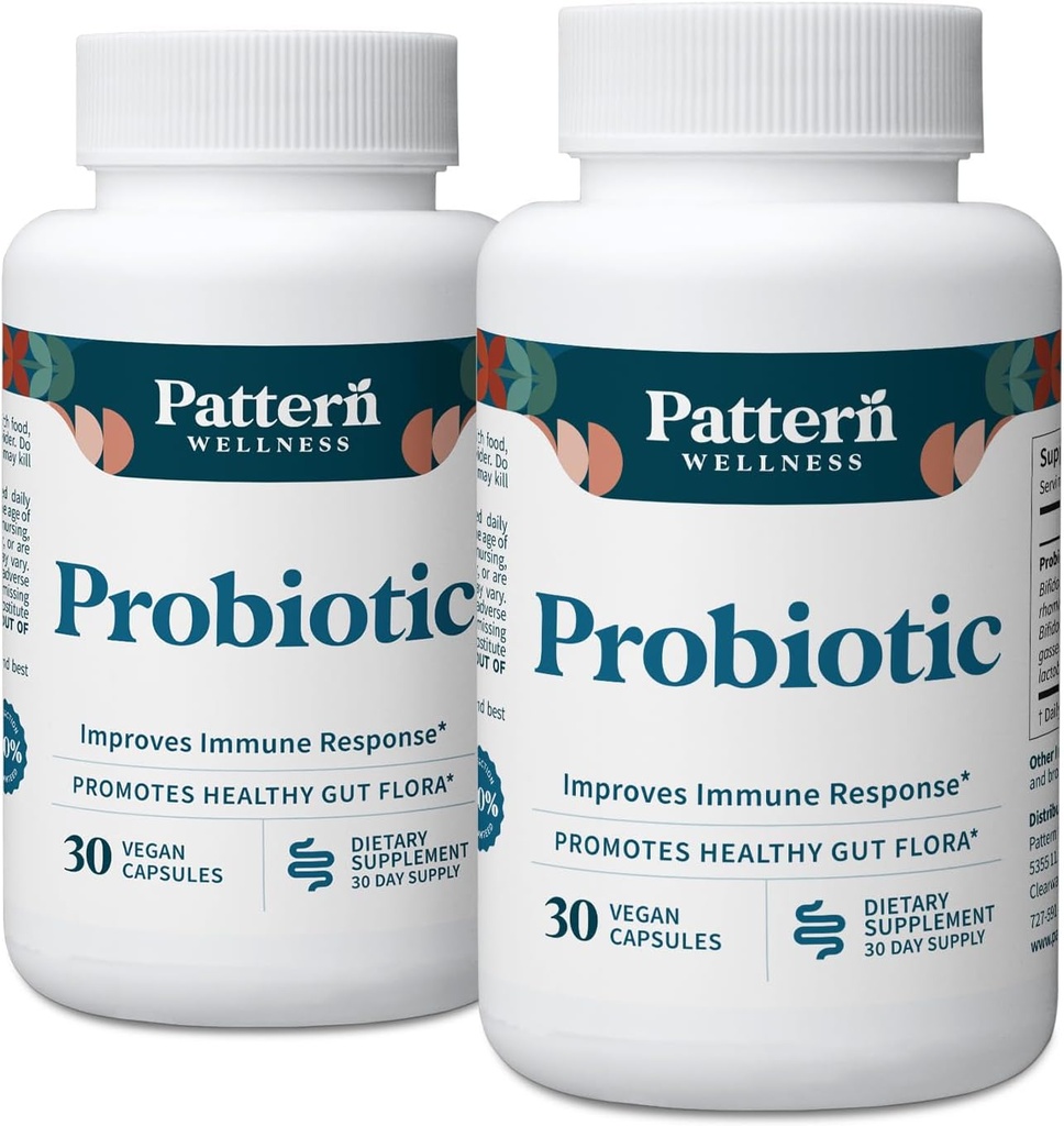 Pattlewellness Probiotic Supplement - 51亿 CPU - 支持消化平衡和Gut Wellness - 专注来源,非GMO - 60 Vegan Capsules